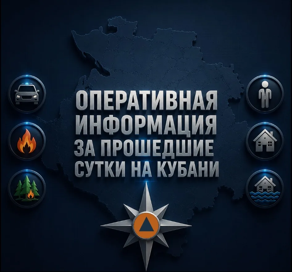 МЧС России: «Оперативная информация за прошедшие сутки на Кубани»
