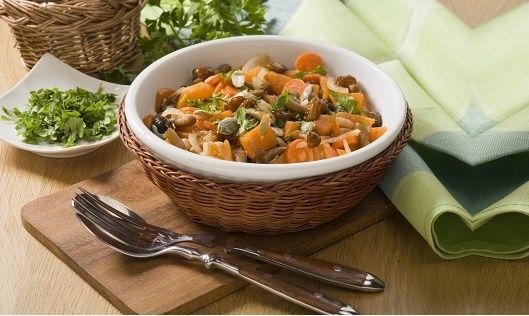 Тепло в холод: как приготовить тушёную тыкву с грибами